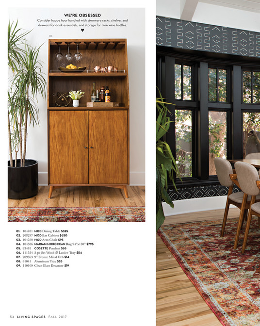 Living Spaces Fall 2018 Mod Extension Dining Table We Re Obsessed Consider Happy Hour Handled With Stemware Racks Shelves And Drawers For