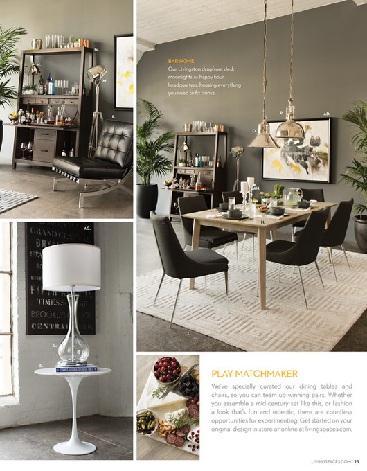 Living Spaces Catalog May 2018 Allen Dining Table