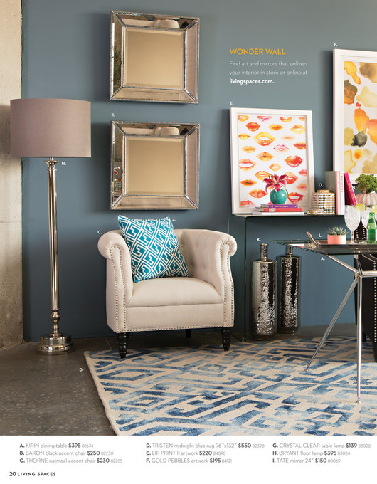 Living Spaces Catalog May 2018 Kirin Dining Table F Wonder Wall Find Art And Mirrors That Enliven Your Interior In Or