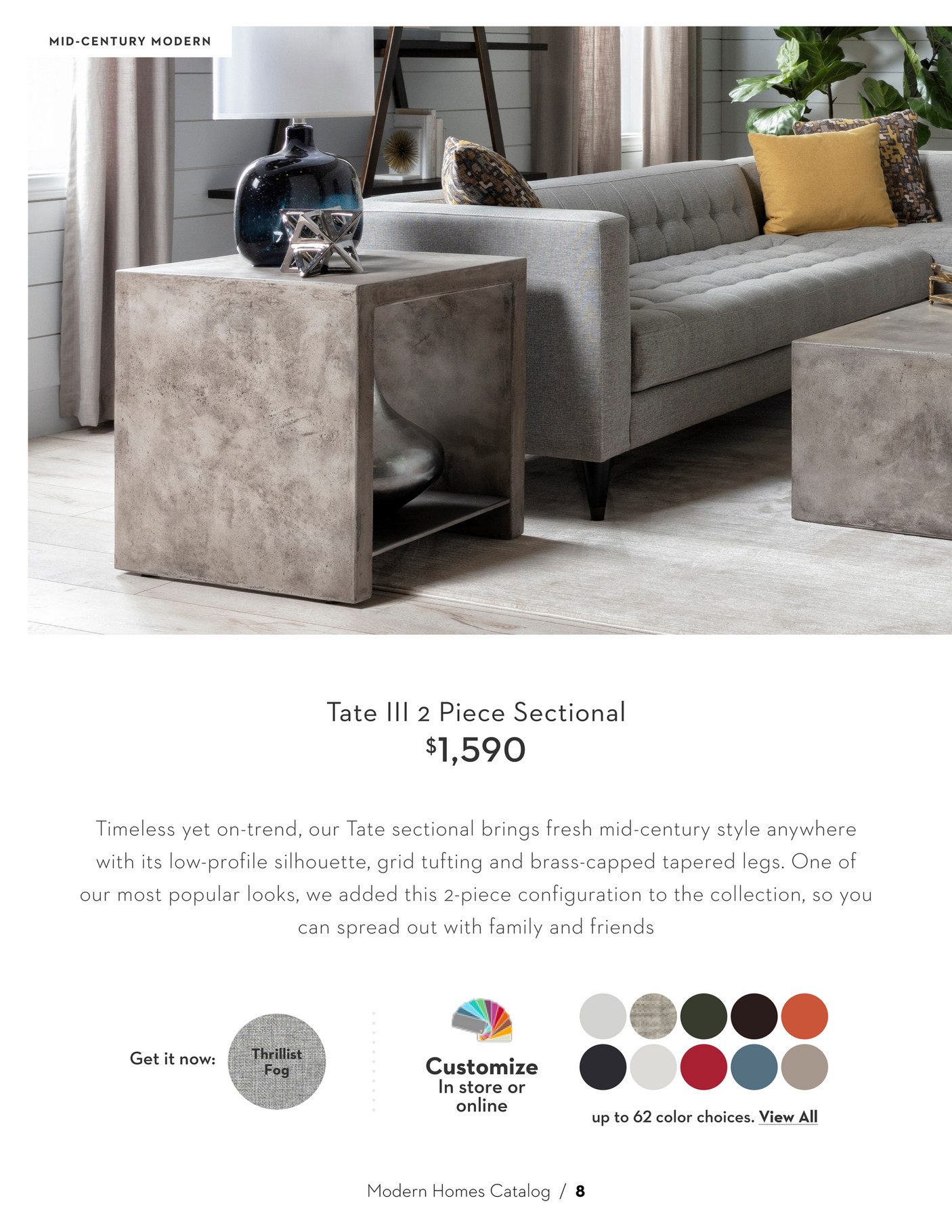 two piece sectional sofa on Living Spaces Modern Living Catalog 2019 Allie Jade 2 Piece Sectional With Right Arm Facing Sofa