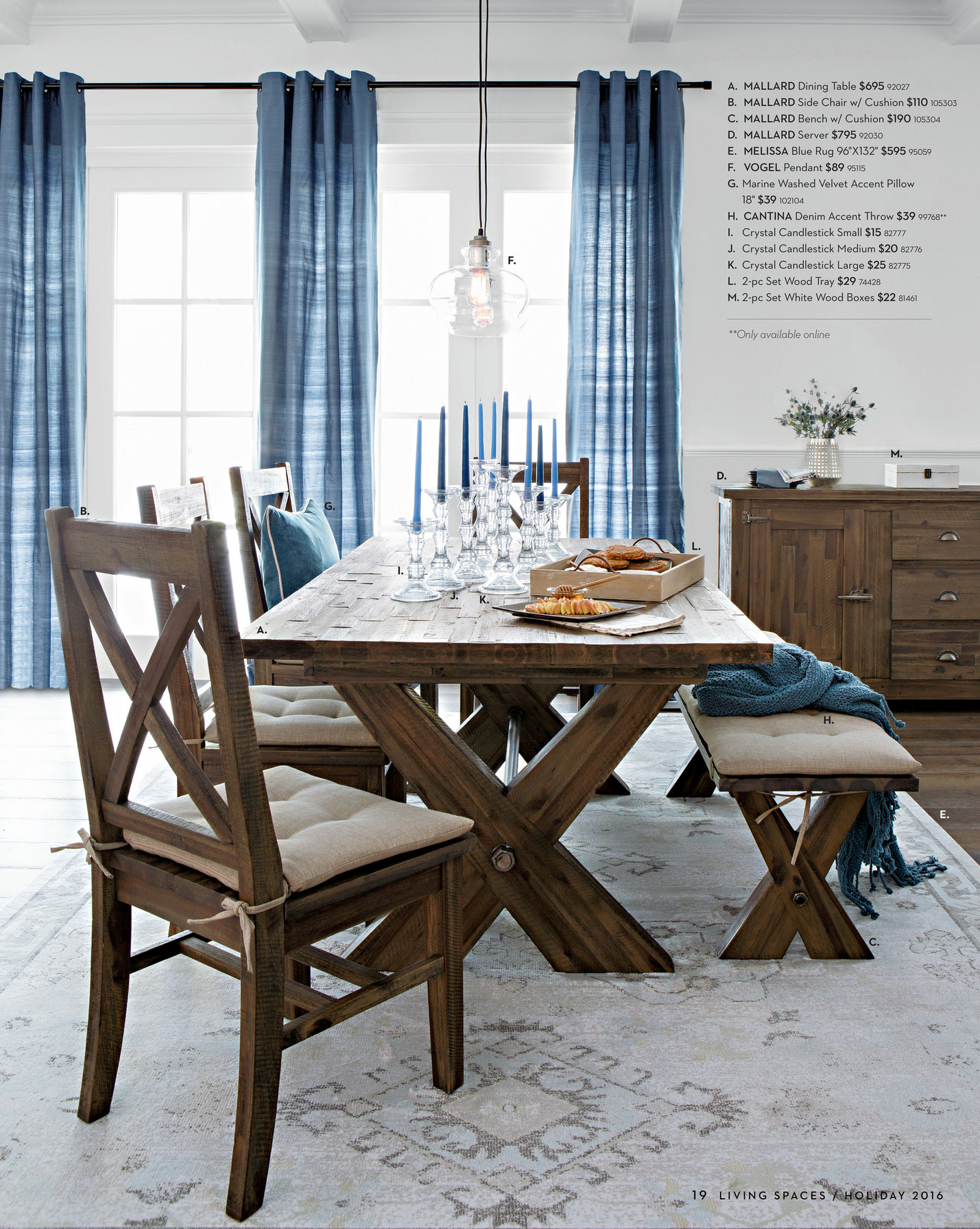 living spaces mallard dining table