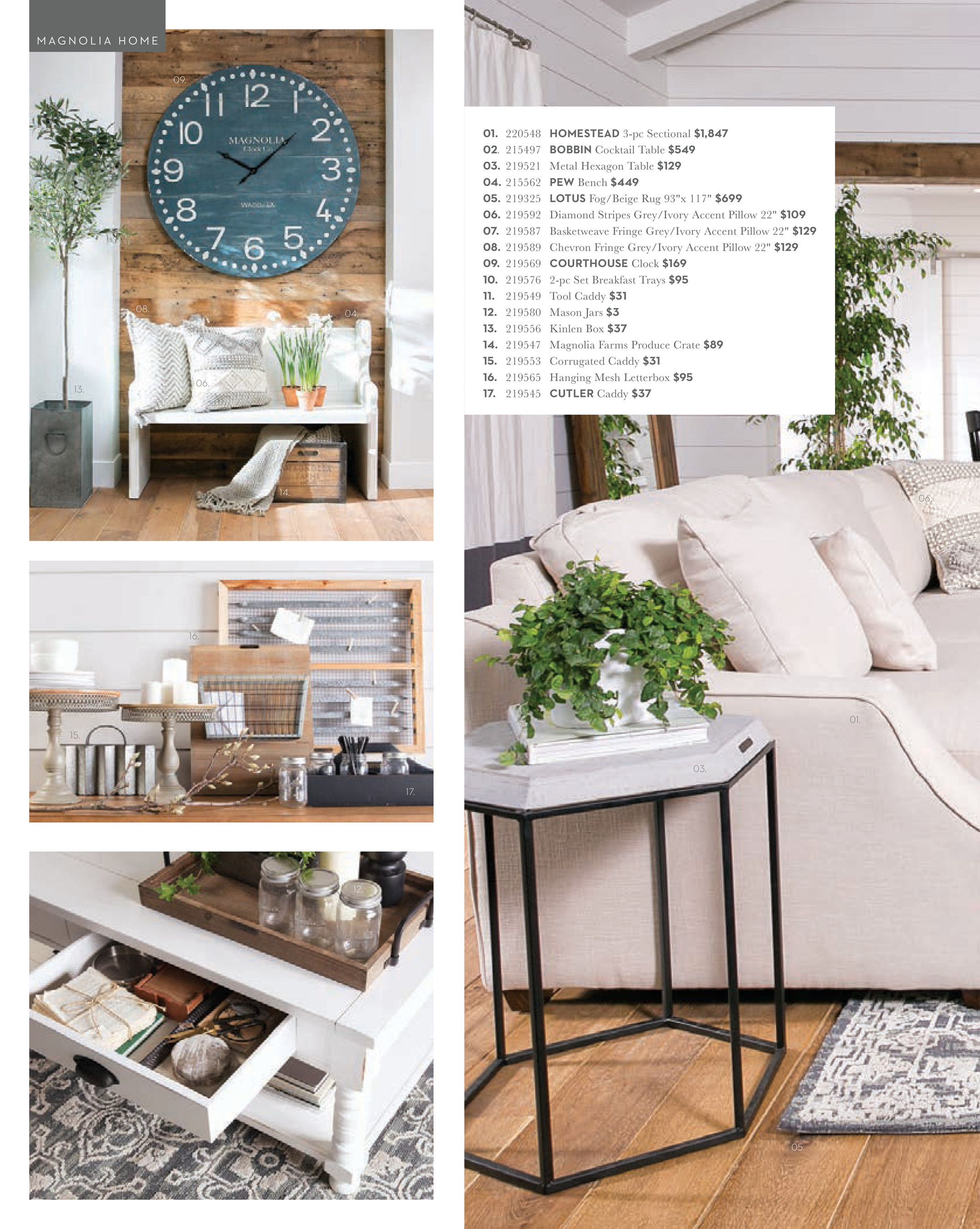 Spring 2018 Magnolia Home Pew Bench By Living Spaces