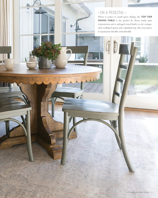 magnolia top tier pedestal table